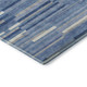 5' X 8' Sky Blue Ivory And Gray Striped Washable Area Rug With UV Protection