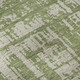 8' Green And Beige Abstract Washable Round Rug With UV Protection