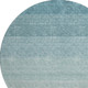 8' Teal And Ivory Ombre Washable Round Rug With UV Protection
