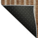 10' X 14' Terra Cotta And Beige Striped Washable Area Rug With UV Protection