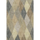 9' X 12' Coffee Gold And Taupe Geometric Washable Area Rug With UV Protection