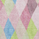8' X 10' Pink Lime Green And Blue Geometric Washable Area Rug With UV Protection
