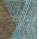 9' X 12' Teal And Brown Geometric Washable Area Rug With UV Protection