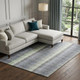 9' X 12' Pewter Gray And Green Plaid Washable Area Rug With UV Protection