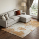 9' X 12' Copper And Beige Abstract Washable Area Rug With UV Protection