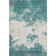 10' X 14' Teal And Ivory Abstract Washable Area Rug With UV Protection