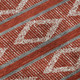 5' X 8' Red And Ivory Geometric Washable Area Rug With UV Protection