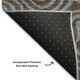 3' X 5' Brown And Sky Blue Abstract Washable Area Rug With UV Protection
