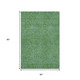 5' X 8' Green And Sky Blue Abstract Washable Area Rug With UV Protection