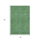 8' X 10' Green And Sky Blue Abstract Washable Area Rug With UV Protection