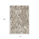 10' X 14' Beige Taupe And Ivory Abstract Washable Area Rug With UV Protection