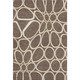8' X 10' Brown Ivory And Gold Geometric Washable Area Rug With UV Protection