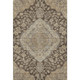 8' X 10' Chocolate Beige And Gray Floral Medallion Washable Area Rug With UV Protection