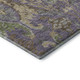 8' X 10' Purple Gray And Olive Green Floral Washable Area Rug With UV Protection