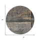 8' Coffee And Beige Abstract Washable Round Rug With UV Protection