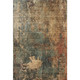 8' X 10' Sage Copper And Gold Abstract Washable Area Rug With UV Protection