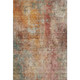 8' X 10' Tan Beige And Red Abstract Washable Area Rug With UV Protection