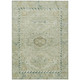 5' X 8' Sage And Gold Medallion Washable Indoor Outdoor Area Rug