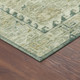 9' X 12' Sage And Gold Medallion Washable Indoor Outdoor Area Rug