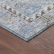 9' X 12' Sky Blue And Brown Medallion Washable Indoor Outdoor Area Rug