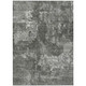 9' X 12' Pewter And Ivory Abstract Washable Indoor Outdoor Area Rug