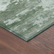 10' X 14' Artichoke Green And Ivory Abstract Washable Indoor Outdoor Area Rug