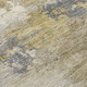 10' X 14' Gray And Gold Abstract Washable Indoor Outdoor Area Rug