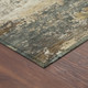 9' X 12' Khaki And Gray Abstract Washable Indoor Outdoor Area Rug