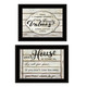 Set Of Two Family Values 2 Black Framed Print Wall Art