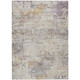 10' X 14' Linen And Beige Abstract Washable Indoor Outdoor Area Rug