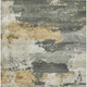 3' X 5' Artichoke Green Gold And Ivory Abstract Washable Indoor Outdoor Area Rug