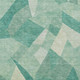 9' X 12' Teal Blue And Ivory Abstract Washable Indoor Outdoor Area Rug