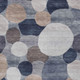 5' X 8' Blue Beige And Gray Geometric Washable Indoor Outdoor Area Rug
