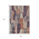 9' X 12' Plum And Copper Abstract Washable Indoor Outdoor Area Rug