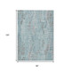8' X 10' Teal Blue And Gray Abstract Washable Indoor Outdoor Area Rug