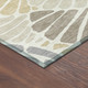 10' X 14' Beige Gold And Brown Floral Washable Indoor Outdoor Area Rug