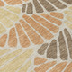10' X 14' Copper Gold And Brown Floral Washable Indoor Outdoor Area Rug