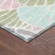 8' X 10' Sage Pink And Aqua Floral Washable Indoor Outdoor Area Rug