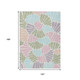 10' X 14' Sage Pink And Aqua Floral Washable Indoor Outdoor Area Rug