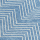 5' X 8' Blue And Ivory Geometric Washable Indoor Outdoor Area Rug