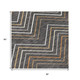 3' X 5' Charcoal Ivory And Brown Striped Washable Indoor Outdoor Area Rug