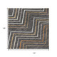 9' X 12' Charcoal Ivory And Brown Striped Washable Indoor Outdoor Area Rug