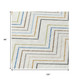 8' X 10' Ivory Blue And Beige Striped Washable Indoor Outdoor Area Rug