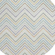8' Pacific Blue Ivory And Copper Round Striped Washable Indoor Outdoor Area Rug