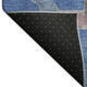 8' X 10' Navy Blue Brown And Mauve Abstract Washable Indoor Outdoor Area Rug