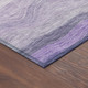 3' X 5' Purple And Plum Striped Washable Indoor Outdoor Area Rug