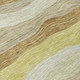 9' X 12' Wheat Khaki And Beige Striped Washable Indoor Outdoor Area Rug