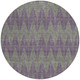 8' Plum And Sage Round Geometric Washable Indoor Outdoor Area Rug