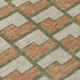 8' X 10' Copper Beige And Olive Green Geometric Washable Indoor Outdoor Area Rug