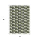5' X 8' Olive Green Beige And Charcoal Geometric Washable Indoor Outdoor Area Rug